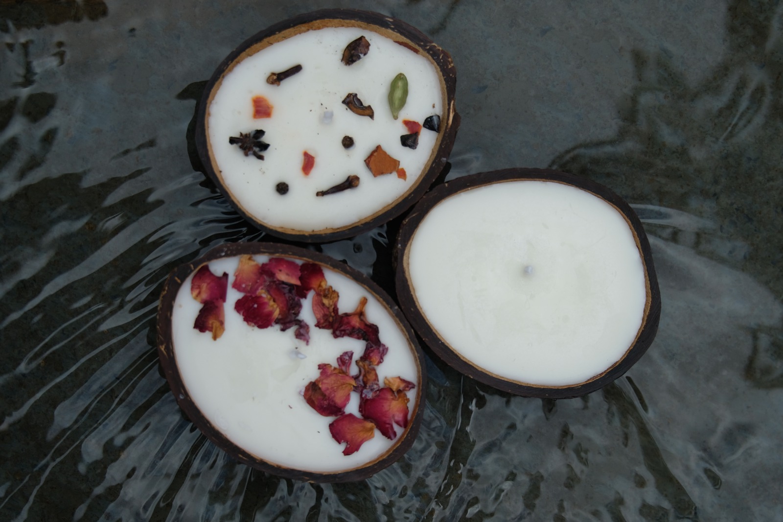 Spice candle, It made with Wax and different types of spies like Elaichi, cloves, cinnamon