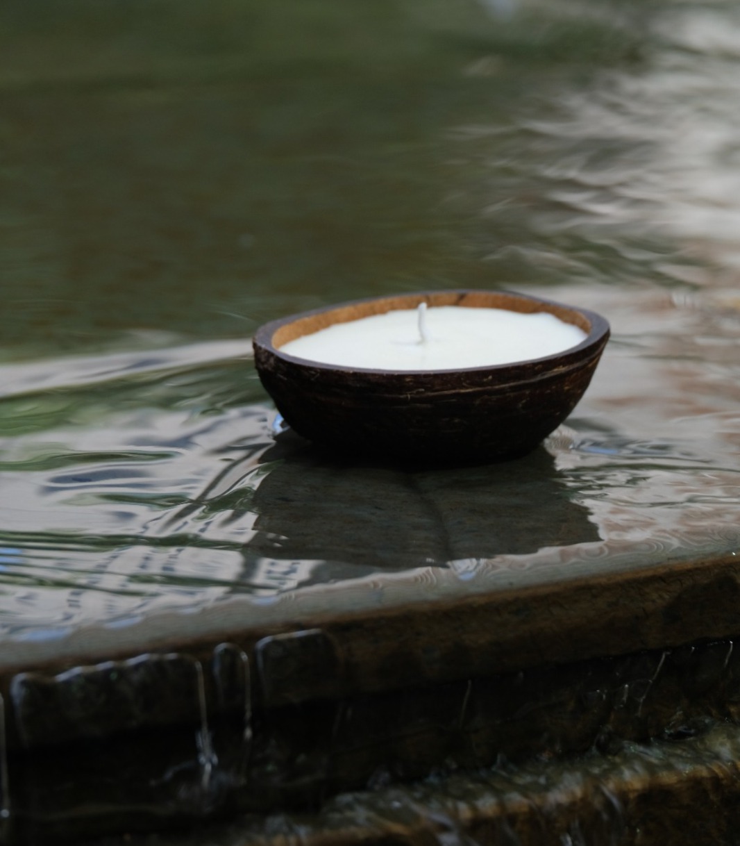Coconut Candle, Made with Wax and Coco shall